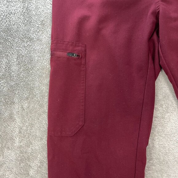 FIGS Women's Scrub Pants XS‎ Comfort Waistband Workwear Burgundy Nurse Hospital - Picture 5 of 16